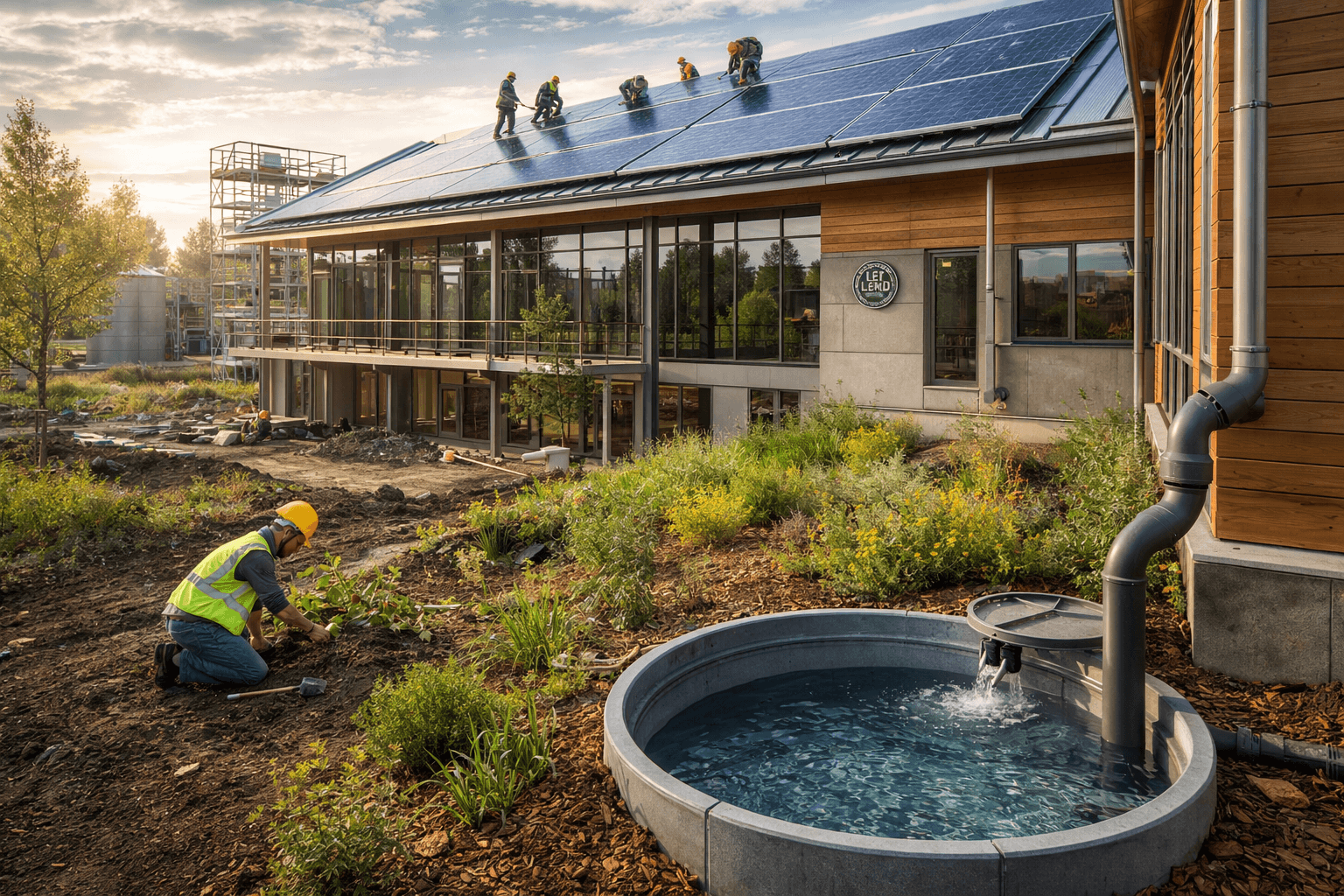 Sustainable construction with solar integration